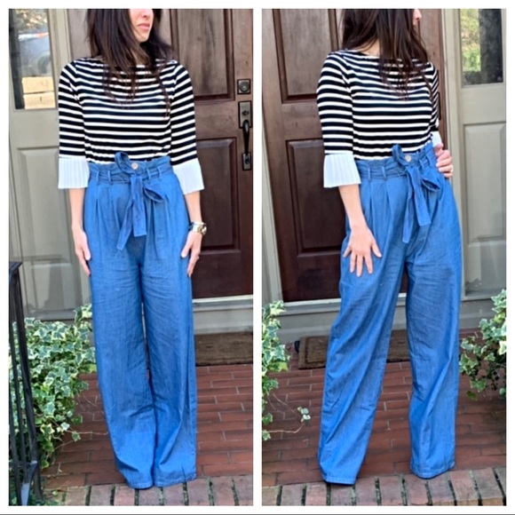 ✨LAST ONE✨Wide leg boho chic light denim jeans - Picture 5 of 8